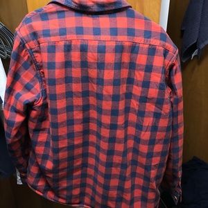 J Crew Red/Blue Fleece Lined Flannel Size XL